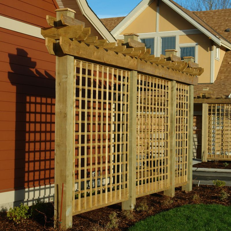 Wood Trellis Installation detail